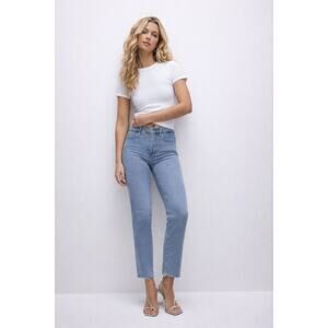 NWT Good American Good Straight Split Pocket Jeans - Size 18